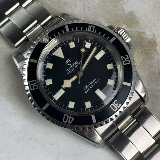 Vintage Tudor (by Rolex) Submariner Snowflake Wristwatch Ref.  7016/0 No Date NR 3