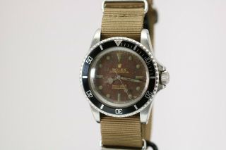 Rolex Submariner Ref 5513 Vintage Gilt Tropical Brown Dial Dive Watch 1960s 2