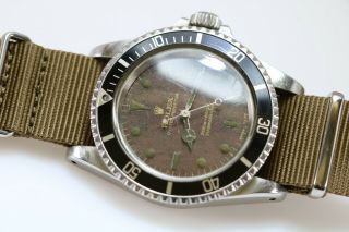 Rolex Submariner Ref 5513 Vintage Gilt Tropical Brown Dial Dive Watch 1960s 3