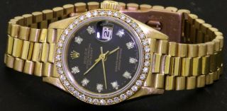 Rolex Presidential 69178 18k Gold 1.  02ct Vs1/f Diamond Automatic Ladies Watch