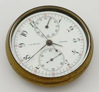 C.  H.  Meylan Pocket Watch Movement Only,  Split - Seconds Chronograph,  40mm - rf38918 3