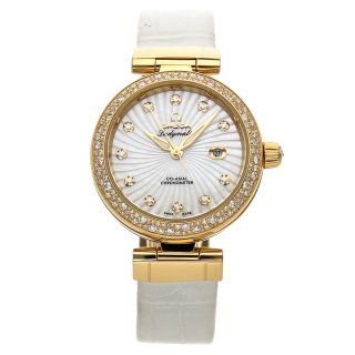 Omega De Ville Ladymatic Gold Auto 34mm Ladies Diamond Watch 425.  68.  34.  20.  55.  002