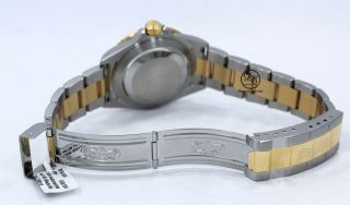 Rolex Submariner 16613 18K Yellow Gold /Steel Oyster Black Bezel Watch 6