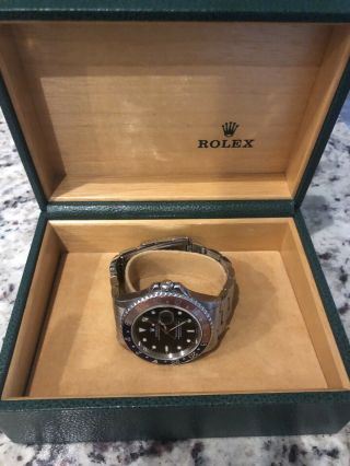 Rolex GMT - Master16700Pepsi Stainless Steel Black Dial 2000 Auto Men ' s Watch 3