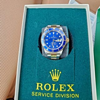Rolex Submariner 16613 Two Tone Steel 18k Gold Blue Rolex 2