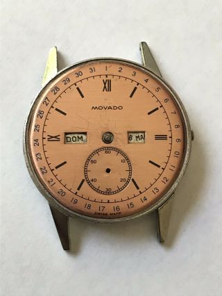 Vintage Mens Movado Trip Date Chronograph