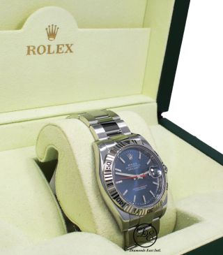 Rolex Datejust 116264 Turn - O - Graph Blue Dial 18K White Gold Bezel B/PAPER 2