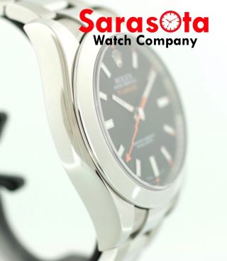 Rolex Milgauss 116400 40mm Black Dial Oyster Steel Wrist Watch 2009 w/Box/P 3