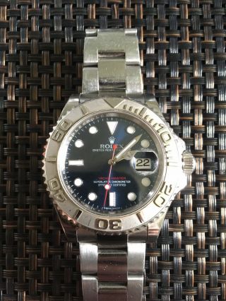 Rolex Yachtmaster 40mm 16622 Stainless Steel Platinum Bezel & Dial Watch