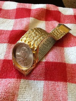 2006 Sacagawea Dollar Gold Adolfo Italian Watch - Jewellery - No Movement.