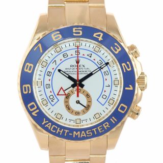 2013 PAPERS BLUE HANDS Men ' s Rolex Yacht - Master 2 Yellow Gold 116688 44mm Watch 3
