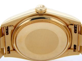 Mens Rolex Day - Date President 18k Gold Watch Bark Champagne Diamond Dial 18078 7