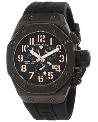 Swiss Legend 10541 - Bb - 01 - Ra Mens Trimix Diver Chronograph Watch Black