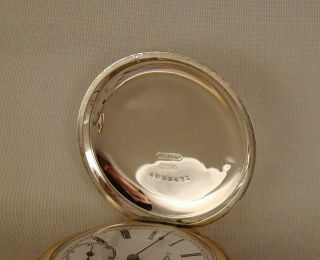 ANTIQUE YORK STANDARD WATCH CO COIN SILVER TWO - TONE HUNTER CASE POCKET WATCH 10