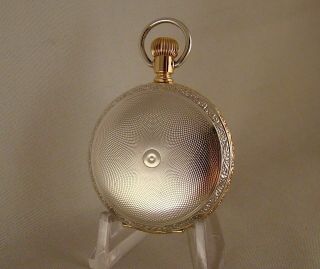 ANTIQUE YORK STANDARD WATCH CO COIN SILVER TWO - TONE HUNTER CASE POCKET WATCH 4