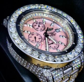Iced Out Breitling Avenger A13370 Appx.  25 Ctw Diamonds 2