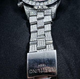 Iced Out Breitling Avenger A13370 Appx.  25 Ctw Diamonds 6