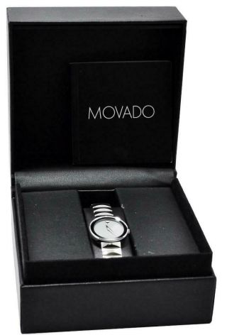 Movado 11.  8.  14.  1370 Mother Of Pearl Stainless Steel Swiss Bracelet Watch,  Box