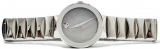 MOVADO 11.  8.  14.  1370 MOTHER OF PEARL STAINLESS STEEL SWISS BRACELET WATCH,  BOX 2