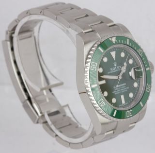 2012 Rolex Submariner Date Hulk 116610 LV Green Ceramic 40mm Dive Watch 3