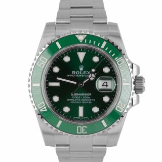 2012 Rolex Submariner Date Hulk 116610 LV Green Ceramic 40mm Dive Watch 5