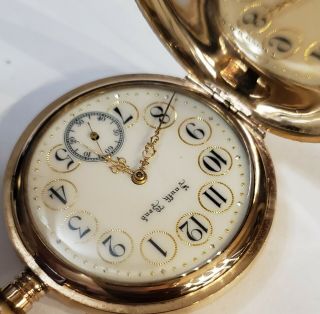 Stunning Vintage 16s South Bend Multicolored Dial Pocket Watch