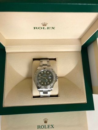 ROLEX 116622 STEEL PLATINUM YACHTMASTER MENS 40 mm OYSTER EASYLINK CLASP 4