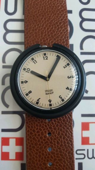 Swatch Mocca Pwbb134 1990 Pop 39mm Leather
