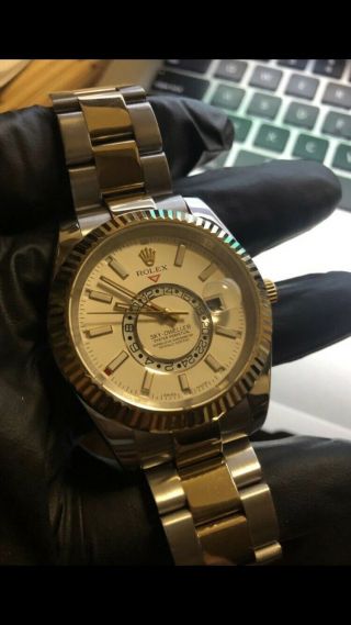 Rolex Sky - Dweller 42MM Two Tone Champagne 326933 Fully Stickered 2019 4