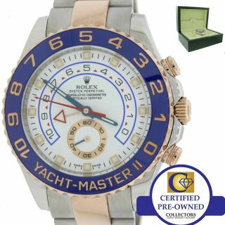 2018 Rolex Yacht - Master 2 44mm Two - Tone 18k Rose Gold Ceramic 116681 Watch