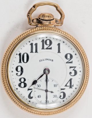 Illinois Bunn Special 60 Hour 21 Jewel 16s Pocket Watch W Bunn Special Case