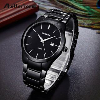 Curren Men Fashion Military Stainless Steel Analog Date Sport Quartz Wrist Watch