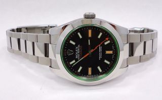 Rolex Milgauss 116400 Green Crystal Black Dial Oyster PAPERS 4