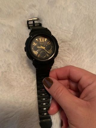 Casio Baby - G Ba110ga - 1a Wrist Watch For Women Black & Gold $120 Retail