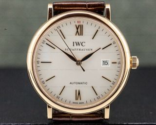 Iwc Iw356504 Portofino Automatic Rose Gold Silver Dial Box And Papers