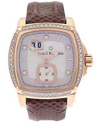 Carl F.  Bucherer 18k Rose Gold Diamond Patravi Evotec Big Date Automatic Watch
