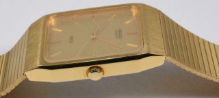 1980s NOS Seiko 5Y95 5008 5000 Stainless Steel Gold Quartz Watch Bracelet 4