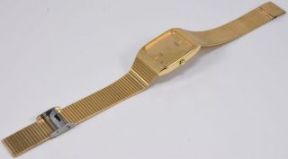 1980s NOS Seiko 5Y95 5008 5000 Stainless Steel Gold Quartz Watch Bracelet 6