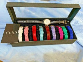 Nos: Ecclissi Sterling Silver Ladies Watch With 10 Bands & Booklet