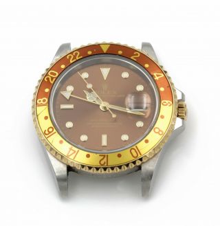 ROLEX GMT MASTER II TWO TONE 18K STAINLESS 16713T 40MM OYSTER ROOT BEER NR 6361 3