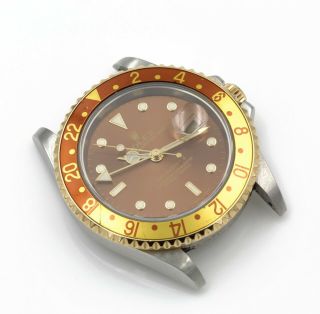ROLEX GMT MASTER II TWO TONE 18K STAINLESS 16713T 40MM OYSTER ROOT BEER NR 6361 4