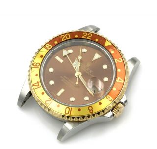 ROLEX GMT MASTER II TWO TONE 18K STAINLESS 16713T 40MM OYSTER ROOT BEER NR 6361 5
