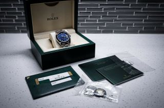 Rolex Datejust Ii 41 Blue Index Oyster 126300 Full Set Ad Lnib