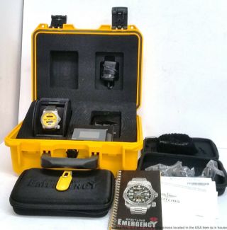 Breitling Emergency E76325U2 Yellow Dial Huge Dual Frequency Watch Box Papers 2