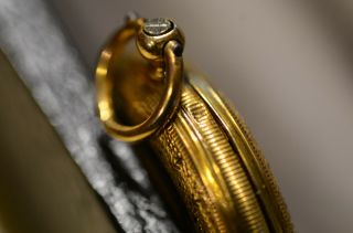 18k gold,  enamel,  with tiny diamonds.  rare by B.  Haas Jne.  pendant watch 6