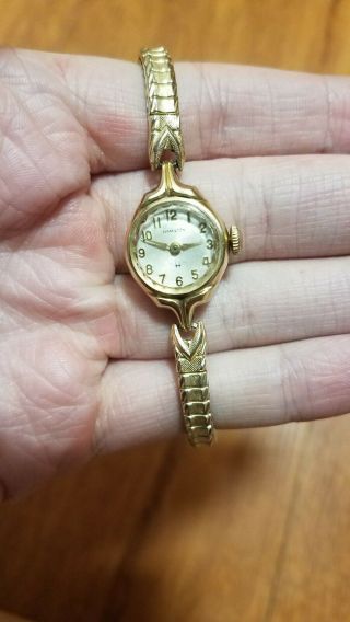 Vintage Hamilton Womens Watch 10k Gold Plated