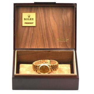 GENTS ROLEX PRESIDENT DAY DATE 18038 WRISTWATCH 18K YELLOW GOLD BOX PAPERS c1984 11