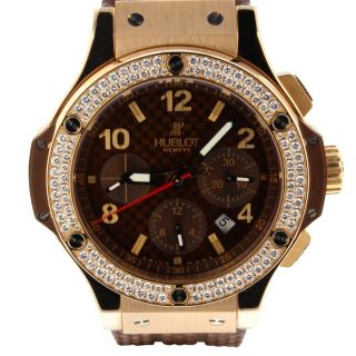 Hublot Big Bang Cappuccino 18K Rose Gold Diamond Bezel Watch 341.  PC.  1007.  RX.  114 2