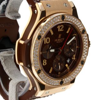 Hublot Big Bang Cappuccino 18K Rose Gold Diamond Bezel Watch 341.  PC.  1007.  RX.  114 4