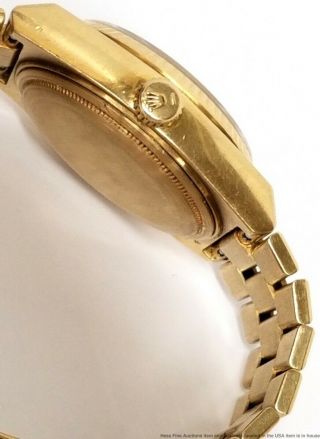 18k Gold Rolex President Day Date 19000 Quickset Watch w Box Oysterquartz 10